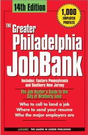 Cover of: The Greater Philadelphia Jobbank | Adams Media Corporation