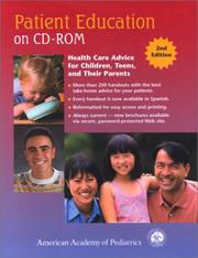 Cover of: Patient education on CD-ROM: health care advice for children, teens, and their parents