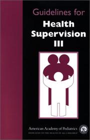 Cover of: Guidelines for Health Supervision III (Book + Cue Card Booklet, Revised Edition) by American Academy of Pediatrics, American Academy of Pediatrics