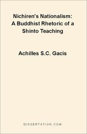 Cover of: Nichiren's Nationalism by Achilles S. C. Gacis