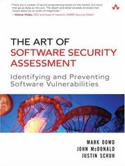 Cover of: The art of software security assessment