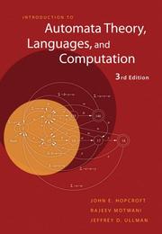 Cover of: Introduction to Automata Theory,  Languages, and Computation (3rd Edition)