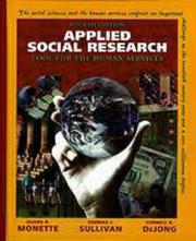 Cover of: Applied Social Research by Duane R. Monette, Thomas J. Sullivan, Cornell R. DeJong, Duane R. Monette