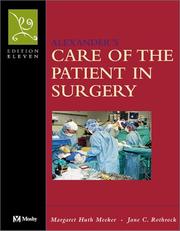 Cover of: Alexander's care of the patient in surgery by [edited by] Margaret H. Meeker, Jane C. Rothrock.