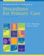 Cover of: Procedures for Primary Care by John L. Pfenninger, Grant Fowler