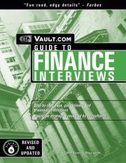 Cover of: Vault.com guide to finance interviews