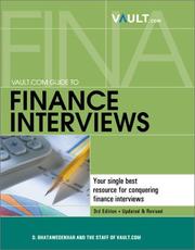Cover of: Vault.com Guide to Finance Interviews