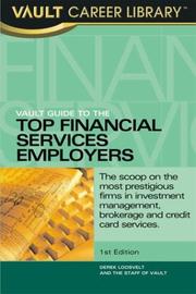 Cover of: Vault Guide to the Top Financial Services Employers