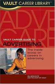 Cover of: Vault career guide to advertising | Ira Berkowitz