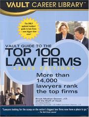 Cover of: Vault Guide to the Top 100 Law Firms, 6th Edition (Vault Guide to the Top 100 Law Firms) by Brook Moshan Gesser