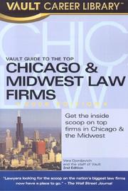 Cover of: The Vault Guide to the Top Chicago & Midwest Law Firms, 2nd Edition (Vault Guide to the Top Chicago & Midwest Law Firms)