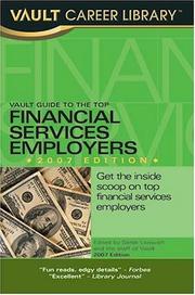 Cover of: Vault Guide to the Top Financial Services Employers, 2nd Edition (Vault Guides)
