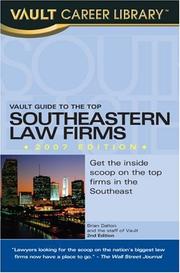 Cover of: Vault Guide to the Top Southeastern Law Firms, 2007 Edition (Vault Guide to the Top Southeastern Law Firms)