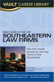 Cover of: Vault Guide to the Top Southeastern Law Firms, 2007 Edition (Vault Guide to the Top Southeastern Law Firms) by Brian Dalton, Brian Dalton