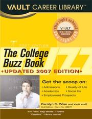 Cover of: The College Buzz Book, 2007 Edition (College Buzz Book) by Vault Editors