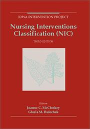 Cover of: Nursing Interventions Classification (NIC)