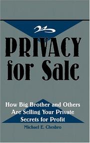 Cover of: Privacy for Sale: How Big Brother and Others Are Selling Your Private Secrets for Profit