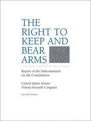 Cover of: The Right to Keep and Bear Arms