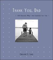 Cover of: Thank You Dad by Gregory E. Lang