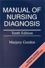 Cover of: Manual of Nursing Diagnosis by Marjory Gordon