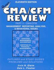 Cover of: CMA/CFM Review Part 3 | Irvin N. Gleim
