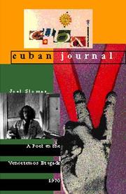 Cover of: Cuban journal: a poet in the Venceremos Brigade, 1970
