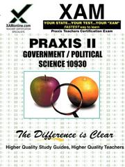 Cover of: Praxis Government/Political Science 10930 (Praxis Series)