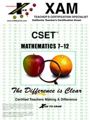 Cover of: Cset Mathematics 7-12 by Xam