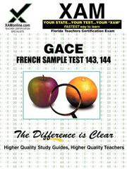 Cover of: GACE French Sample Test 143, 144