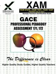 Cover of: GACE Professional Pedagogy Assessment 171, 172