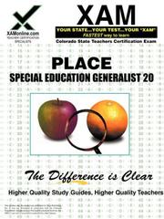 Cover of: Place Special Education Generalist 020