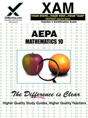 Cover of: AEPA Mathematics 10