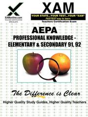 Cover of: AEPA Professional Knowledge: Elementary & Secondary 91, 92