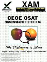 Cover of: CEOE OSAT Physics Sample Test Field 14