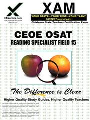 Cover of: CEOE OSAT Reading Specialist Field 15