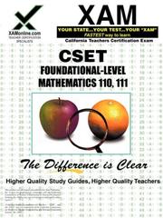 Cover of: CSET Foundational-Level Mathematics 110, 111