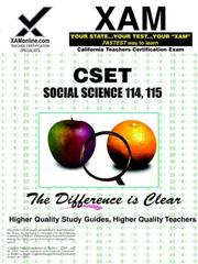 Cover of: CSET Social Science 114, 115