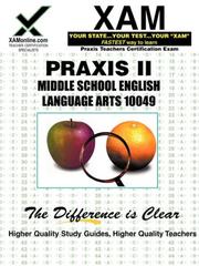 Cover of: Praxis II Middle School English Language Arts 10049