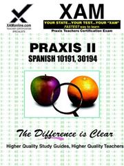 Cover of: PRAXIS II Spanish 10191, 30194