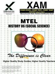 Cover of: MTEL History 06 (Social Science)