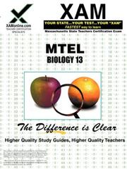 Cover of: MTEL Biology 13 | Sharon Wynne
