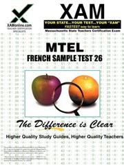 Cover of: MTEL French Sample Test 26: teacher certification exam (XAM MTEL)