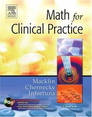 Cover of: Math for Clinical Practice by Denise Macklin, Cynthia Chernecky, Mother Helen Infortuna