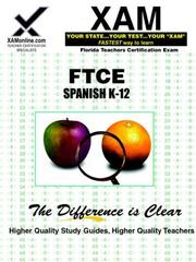 Cover of: FTCE Spanish K-12 by Sharon Wynne