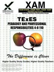 Cover of: TExES Pedagogy and Professional Responsibilites 4-8 110