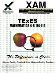 Cover of: TExES Mathematics 4-8 114-115