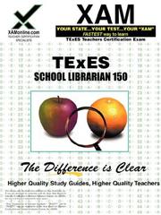 Cover of: TExES School Librarian 150