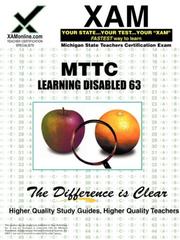 Cover of: MTTC Learning Disabled 63