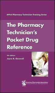 Cover of: The Pharmacy Technician's Pocket Drug Reference by Joyce A. Generali