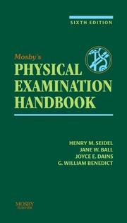 Cover of: Mosby's Guide to Physical Examination